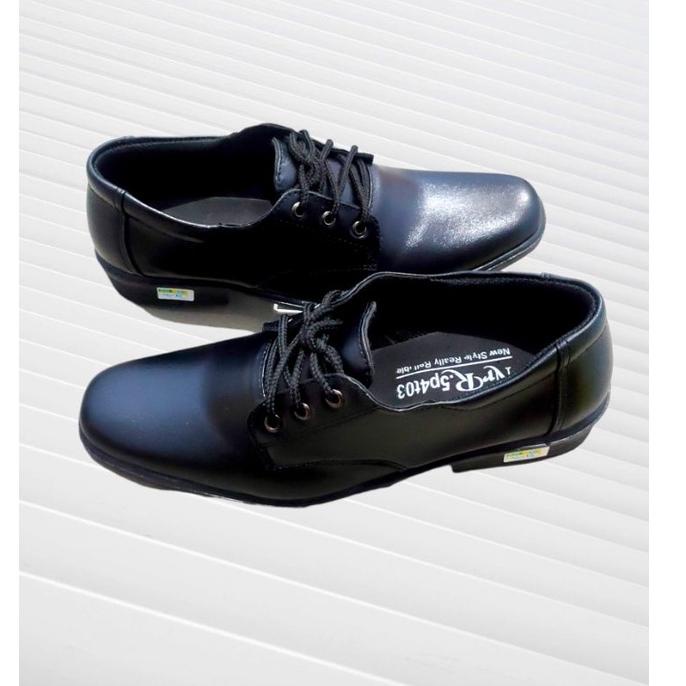 [KODE FDZ] Sepatu Pantofel Hitam pria KERJA kulit / Sepatu Vantopel hitam cowok tali /sepatu pantofe