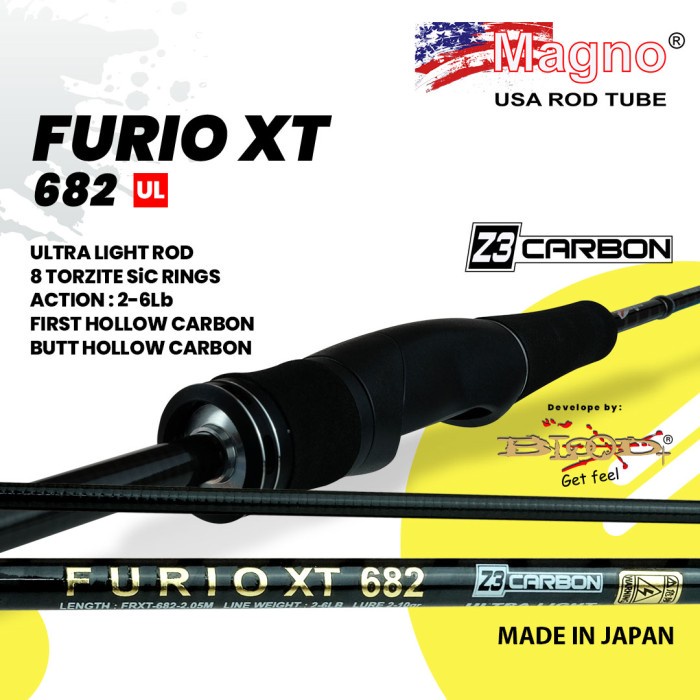 Rod SPINNING MAGNO FURIO XT 682 / 205cm (Line Test 2-6lbs)