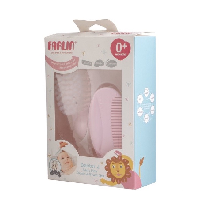 FARLIN Comb and Brush Rounded - Sisir Dan SIkat Bayi