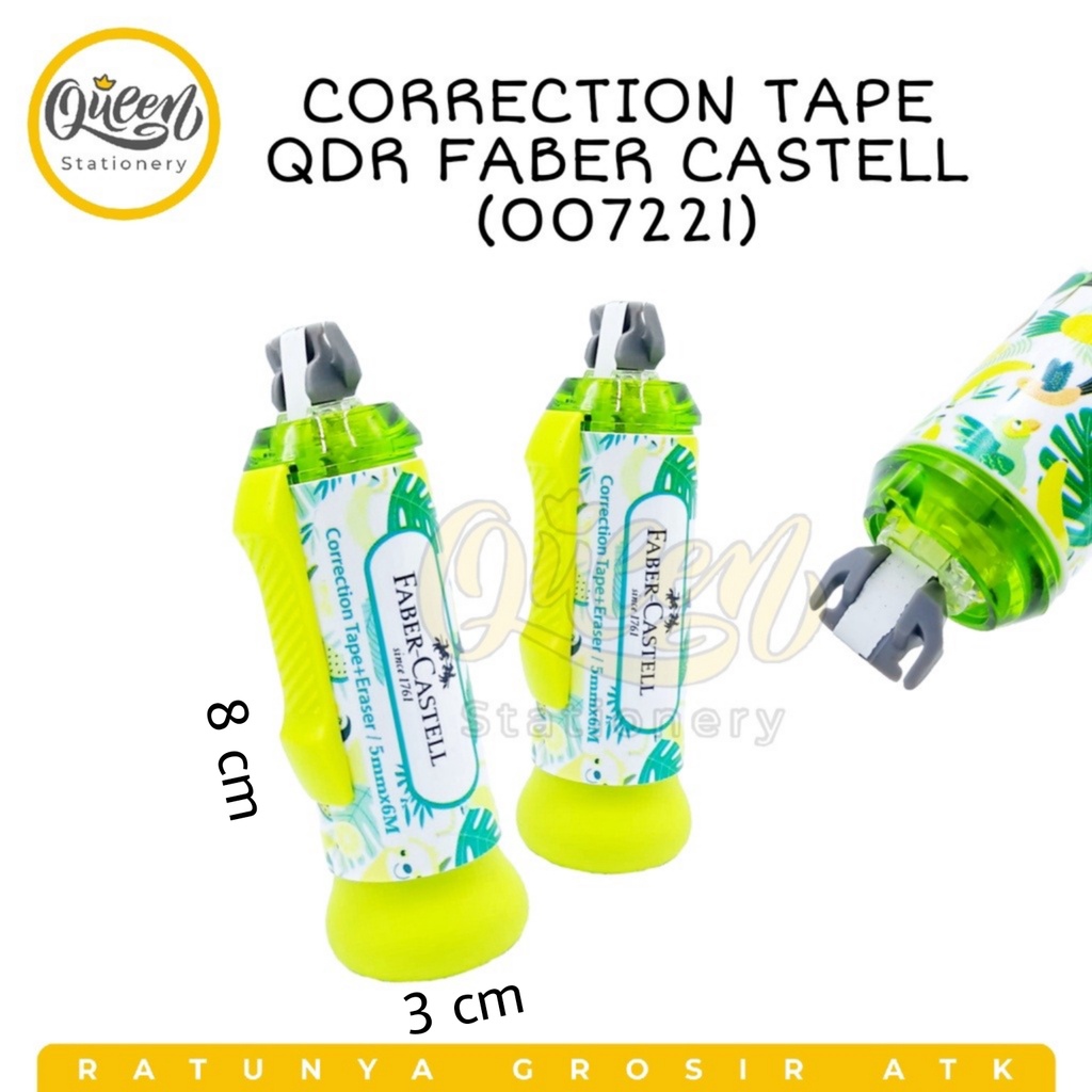

CORRECTION TAPE QDR FABER CASTELL / TIP-X KERTAS / TIP-X PITA (007221)