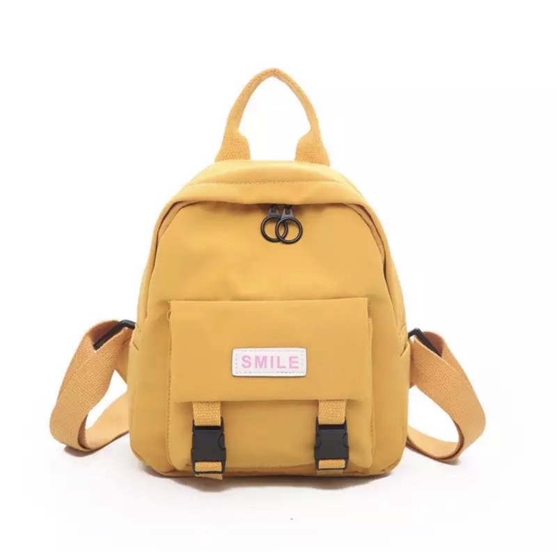TAS AMELIA RANSEL PUNGGUNG SMILE - Tas Sekolah Backpack Korea Fashion-8