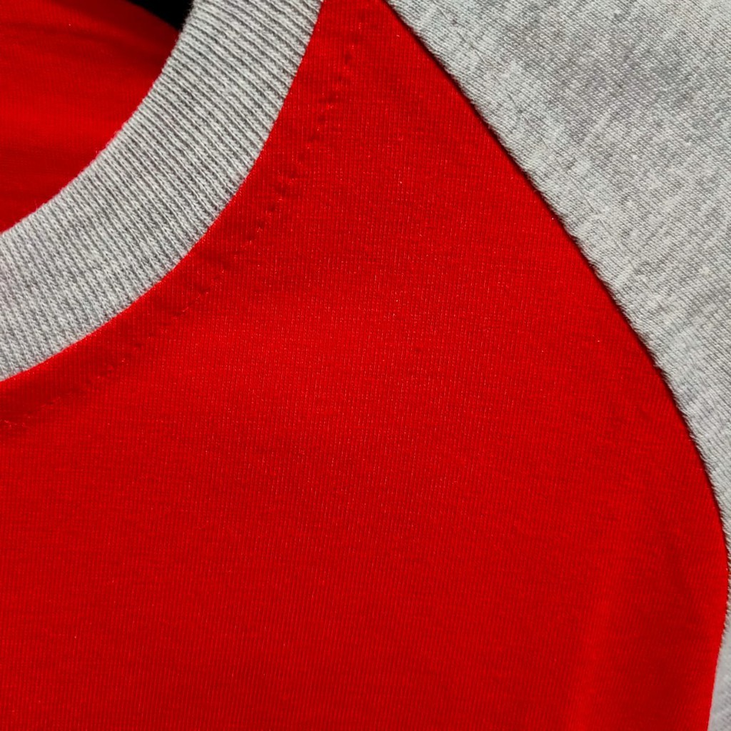 Kaos polos - Kaos reglan warna kombinasi lengan panjang misty