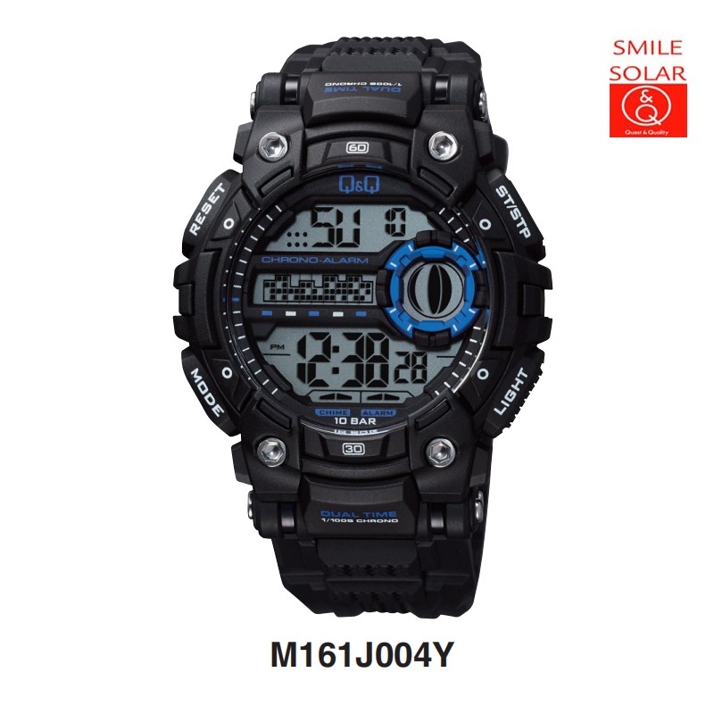 Jam Tangan Pria Casual Sporty Rubber Digital Original Q&amp;Q QnQ QQ M161 M161J Series