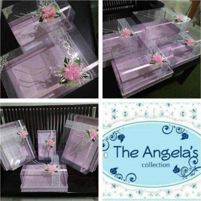 

[COD] Kotak/Box Hantaran seserahan warna Baby pink ( isi 4 box), Mika Renda [COD]