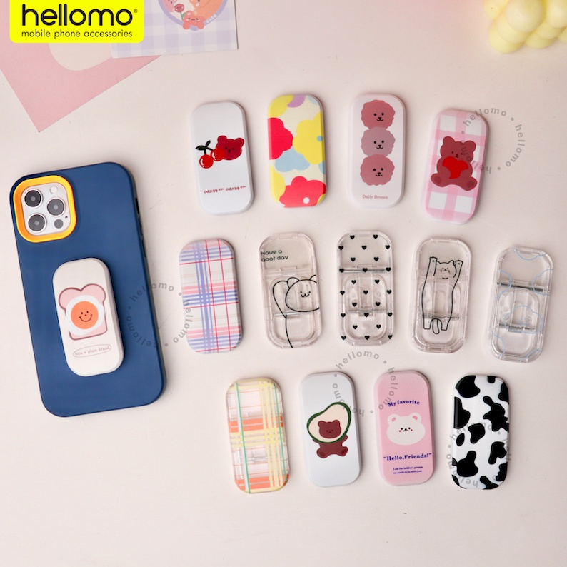 Poptok Phone Grip &amp; Phone Stand Griptok Phone Holder Click On Grip Phone Holder Bracket Holder Cute Pop Tok Korean Phone Stand