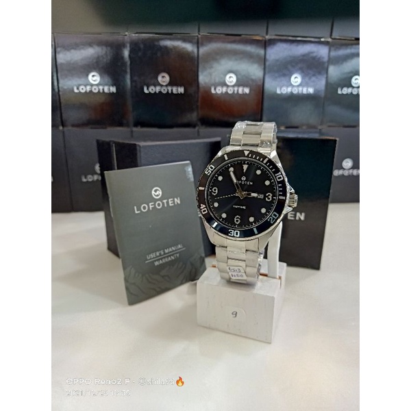 JAM TANGAN PRIA LOFOTEN 6513 SILVER BLACK