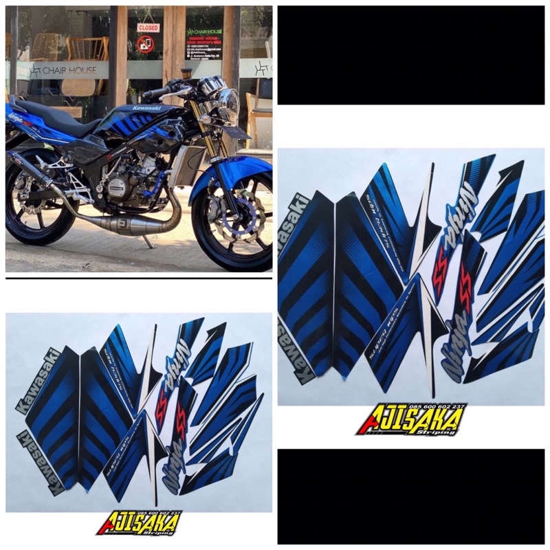 stiker ninja ss 2013 biru / striping ninja ss 2013 biru / striping stiker lis les Kawasaki ninja ss 
