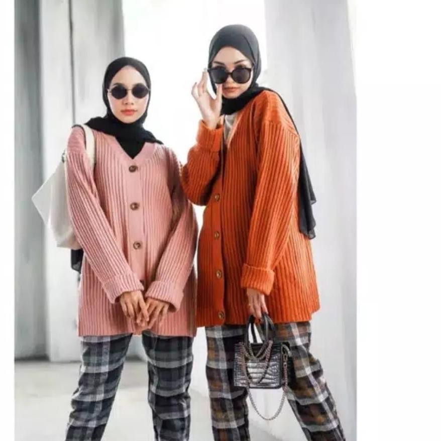 Belleza Outlet baju rajut Cardigan rajut atasan wanita Amara outer