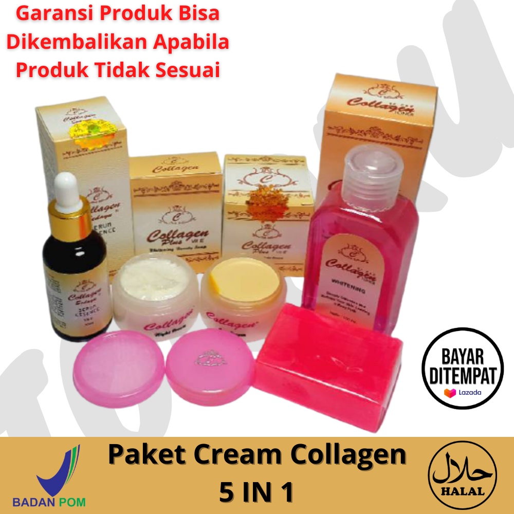 Paket Cream  Collagen 5in1 Sesuai Gambar Dan Deskripsi