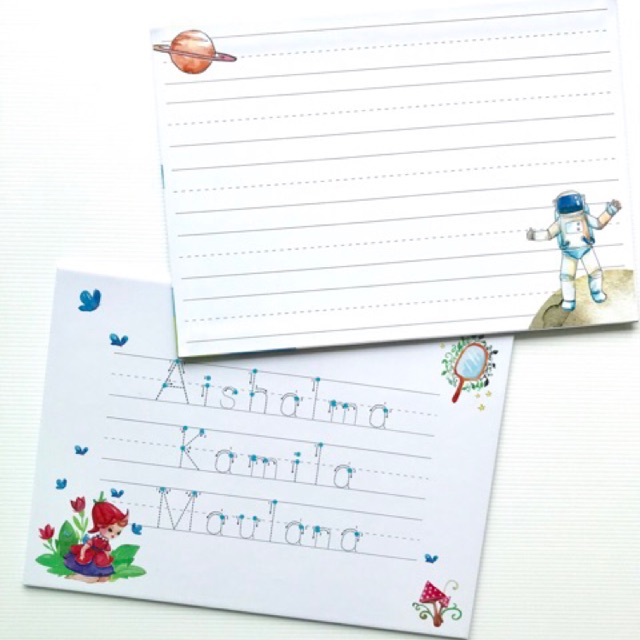 

Customized name tracing board wipe-clean