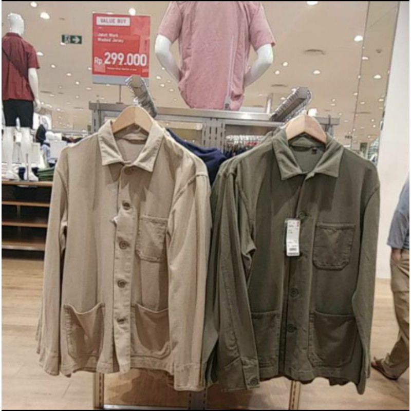 SALE  UNIQLO MEN JAKET WORK WASHED JERSEY
