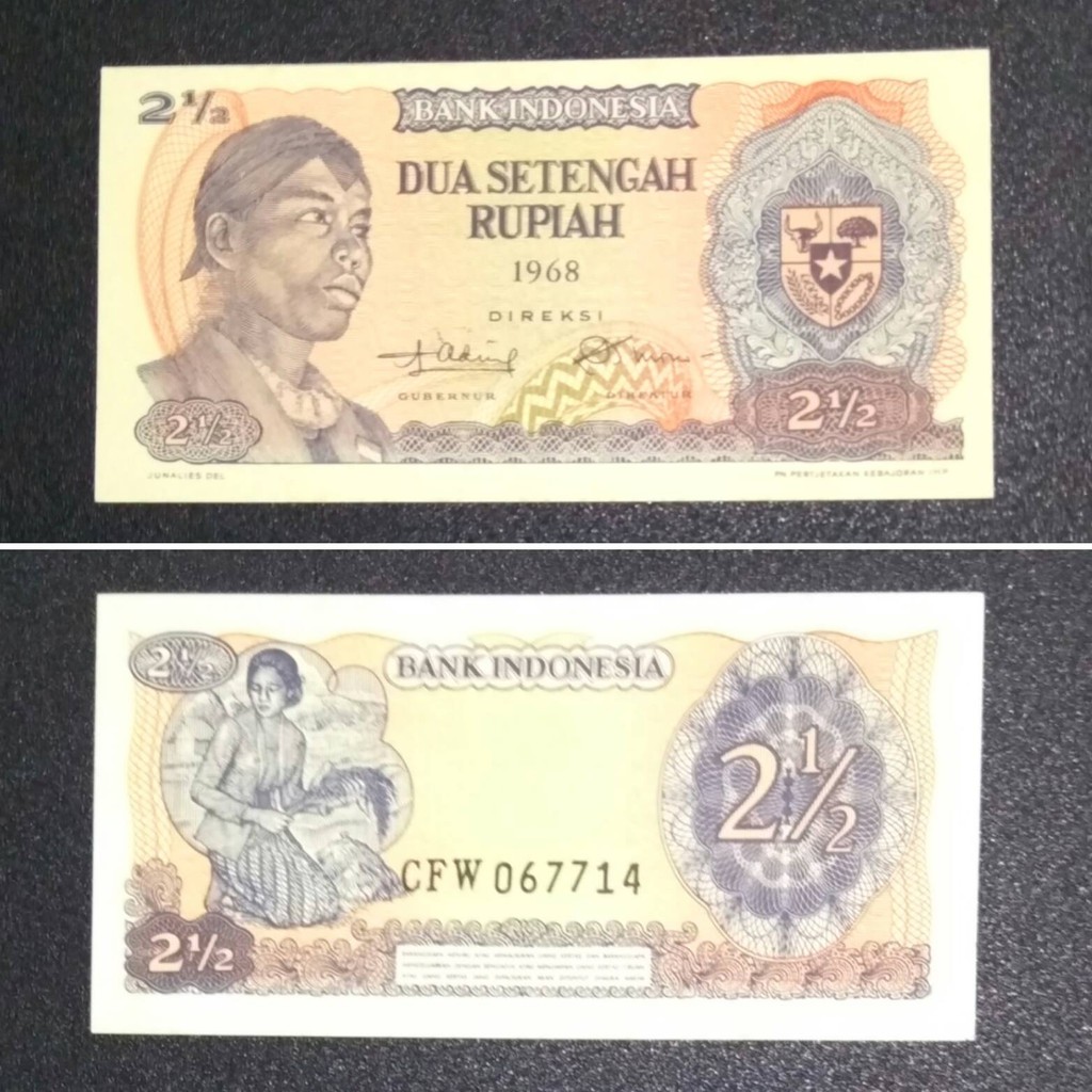Uang Kuno Indonesia 2,5 Rupiah Sudirman 1968