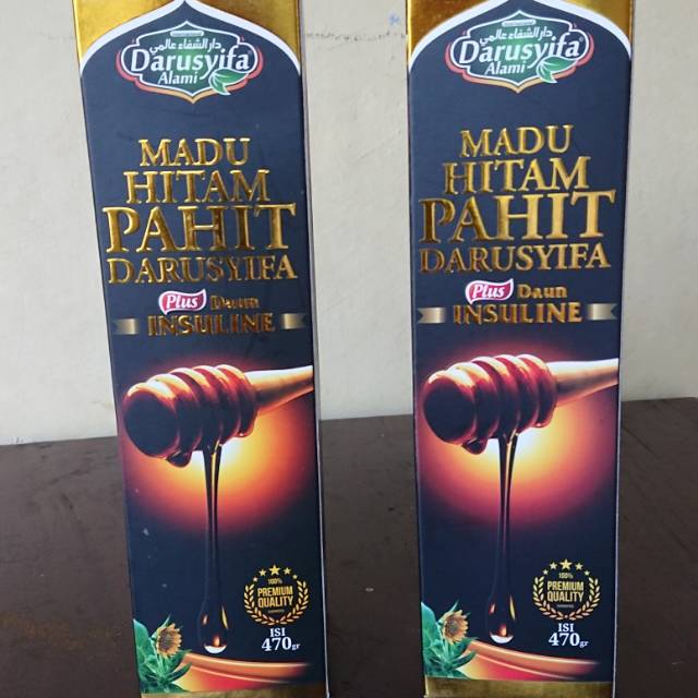 

Madu Hitam Pahit Arbain Plus propolis dan daun insulin 470 gr