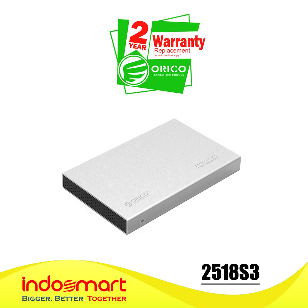 Casing Harddisk 2.5" Eksternal ORICO 2518S3 Aluminium SATA USB 3.0