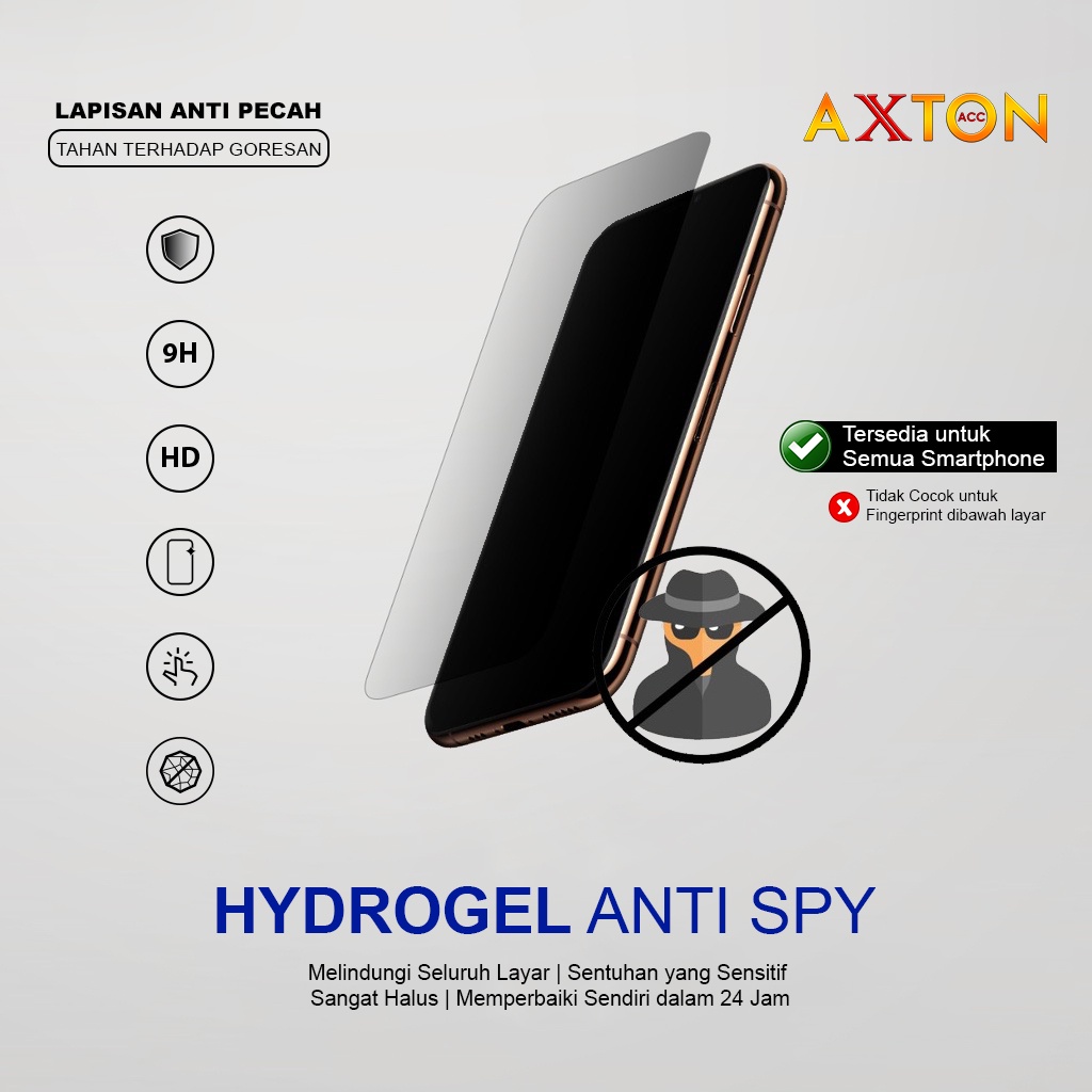 HYDROGEL SCREEN PROTECTOR ANTI GORES NOT TEMPERED GLASS FULL COVER ALL TYPE INFINIX IPHONE OPPO POCO REALME SAMSUNG VIVO XIAOMI LENGKAP