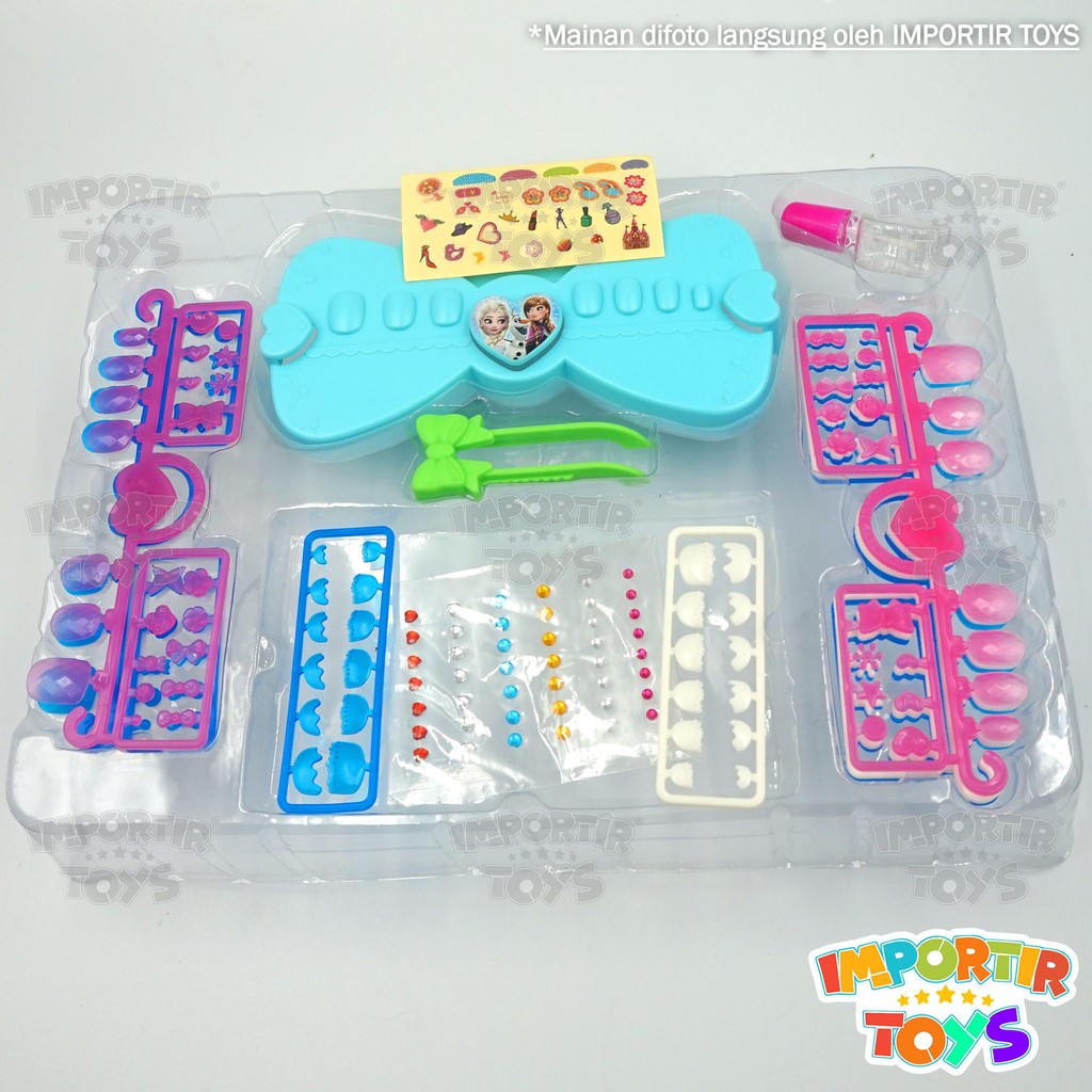 Nail Art Kutek Anak Hias Kuku FROZEN (KOMPLIT NAIL ART SET) - IMPORT