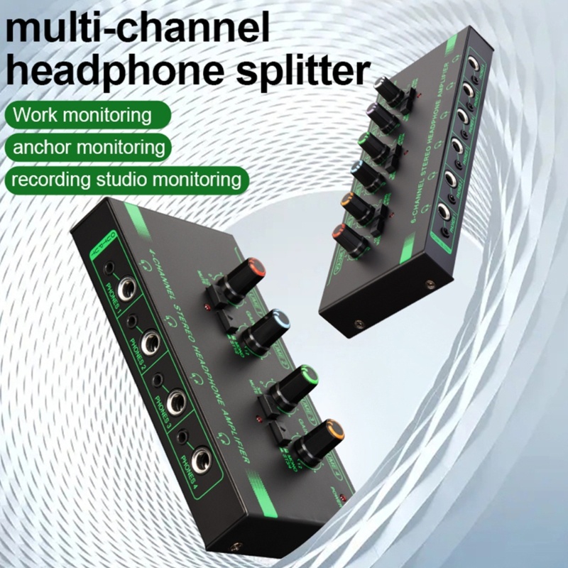 Zzz Splitter Amplifier Headphone Stereo Mini 4 / 6 Channel