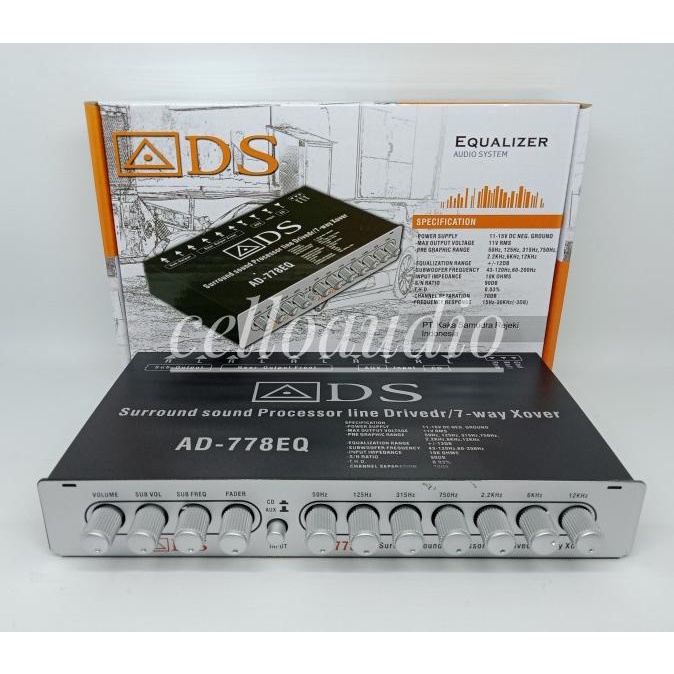 Pre Amp ADS AD-778EQ Equalizer Mobil ADS AD 778EQ