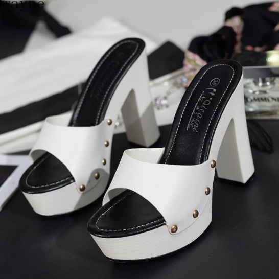 Sepatu Hak Tinggi Wanita Korea Fashion Pesta Kondangan Elegan Tre JP823 Heels Jens - Biru Muda, 37