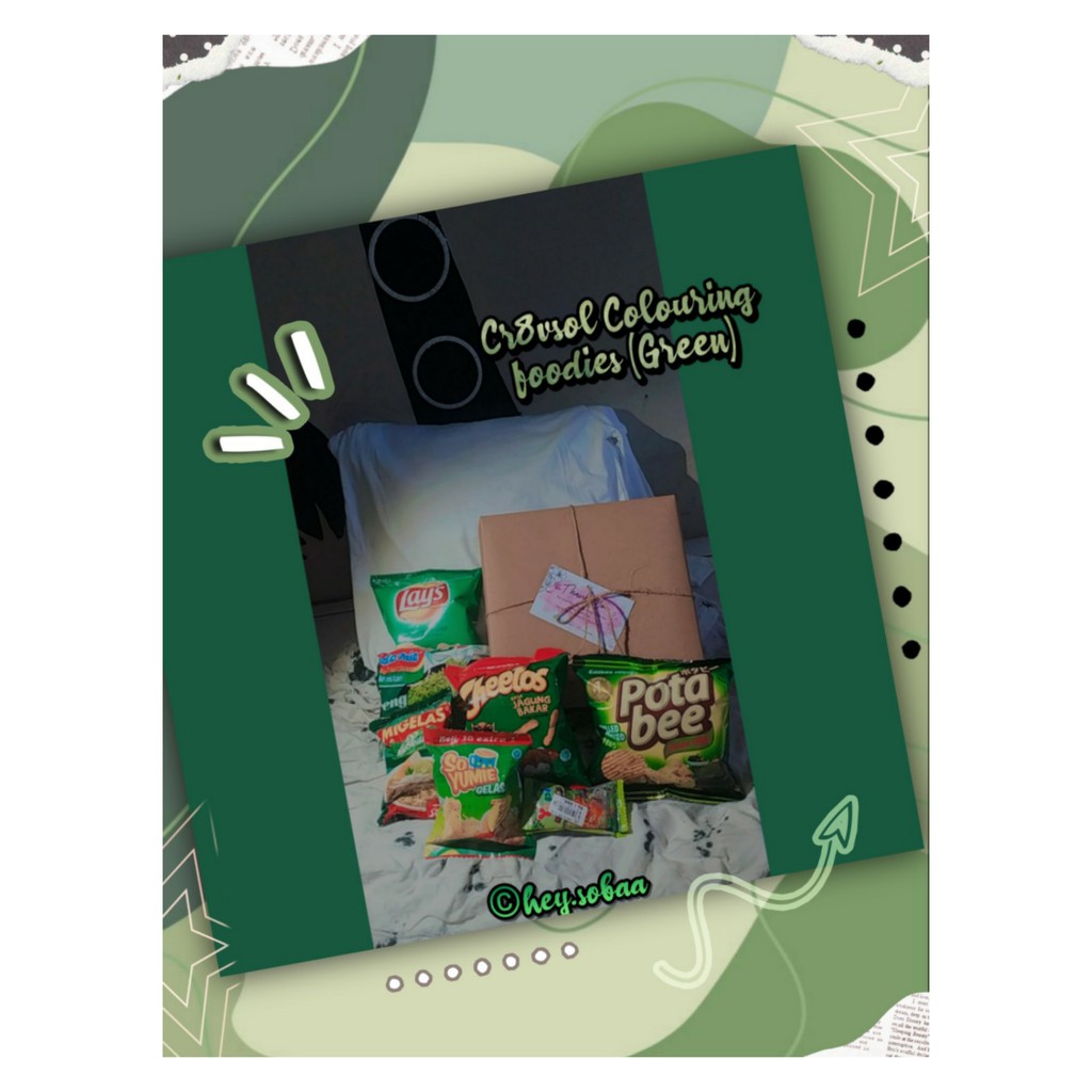 

[Green] Colour Foodies Hampers | Snack Box Theme Murah & Kekinian