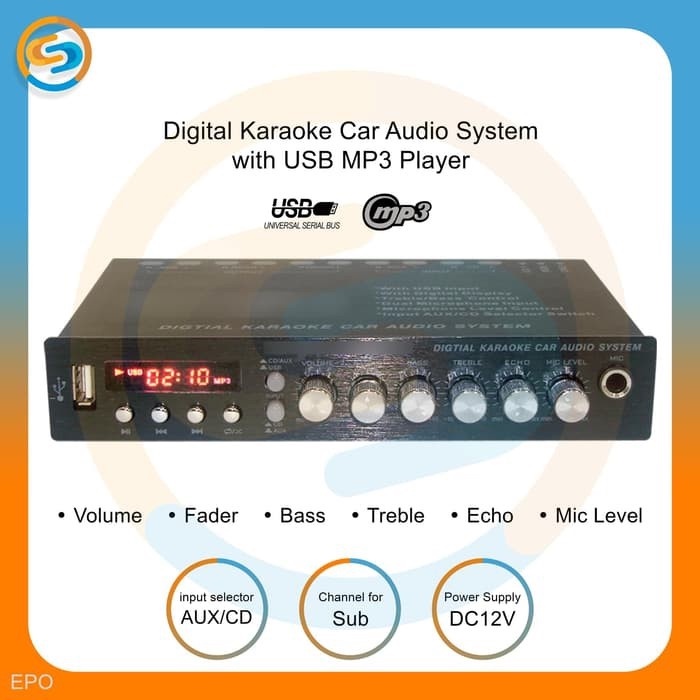 parametrik Pre amp - parametric digital karaoke car audio system usb