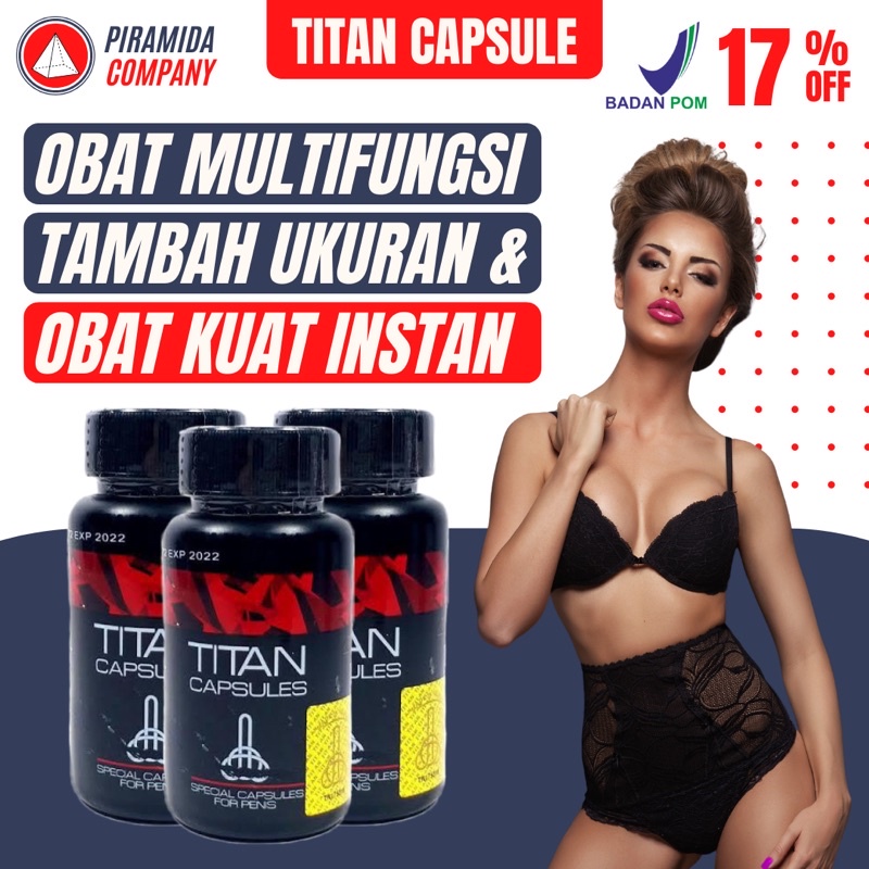 Titan Capsule Kapsul Obat Kuat Pembesar Kelamin Penis Alat Vital Pria Permanen