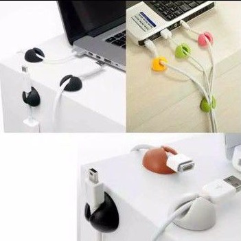 Klip Perapih Kabel Charger USB Management Cable Clip Holder