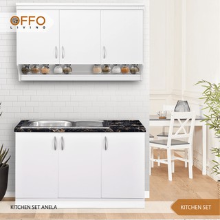 Offo Living - Kitchen Set Lemari Dapur Pintu Body Putih 3 Pintu 5610 C