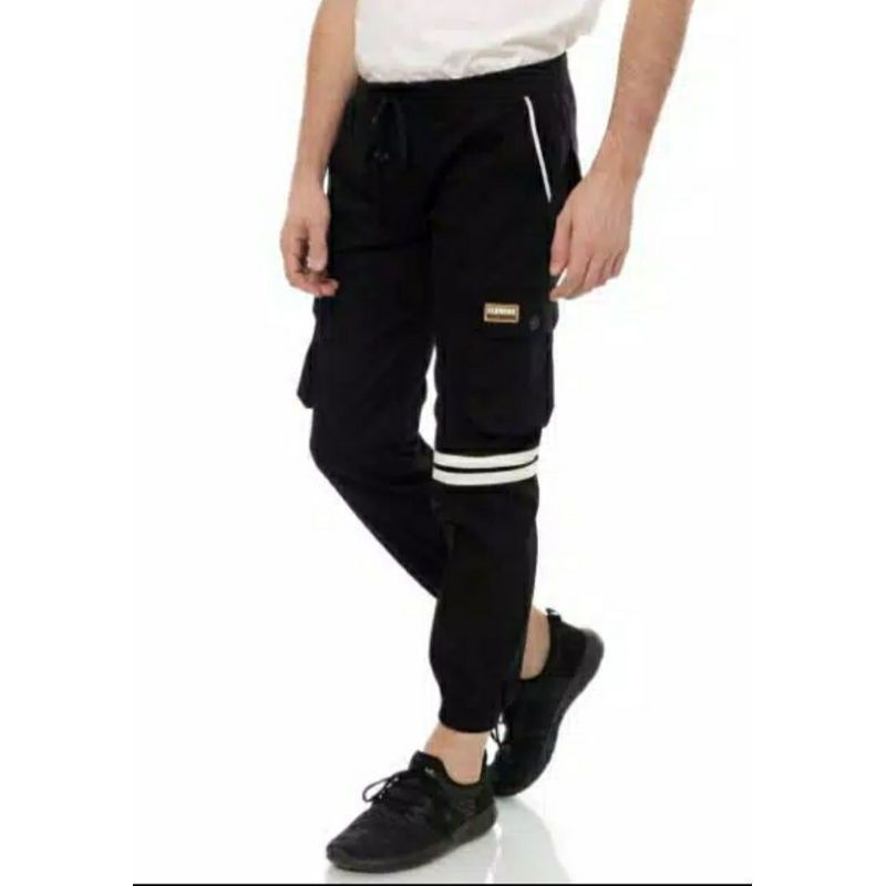 Celana Cargo Rip Jogger List Naruto Celana Kimpul Saku Samping Pinggang Karet Melar Trend Masa Kini Stylis