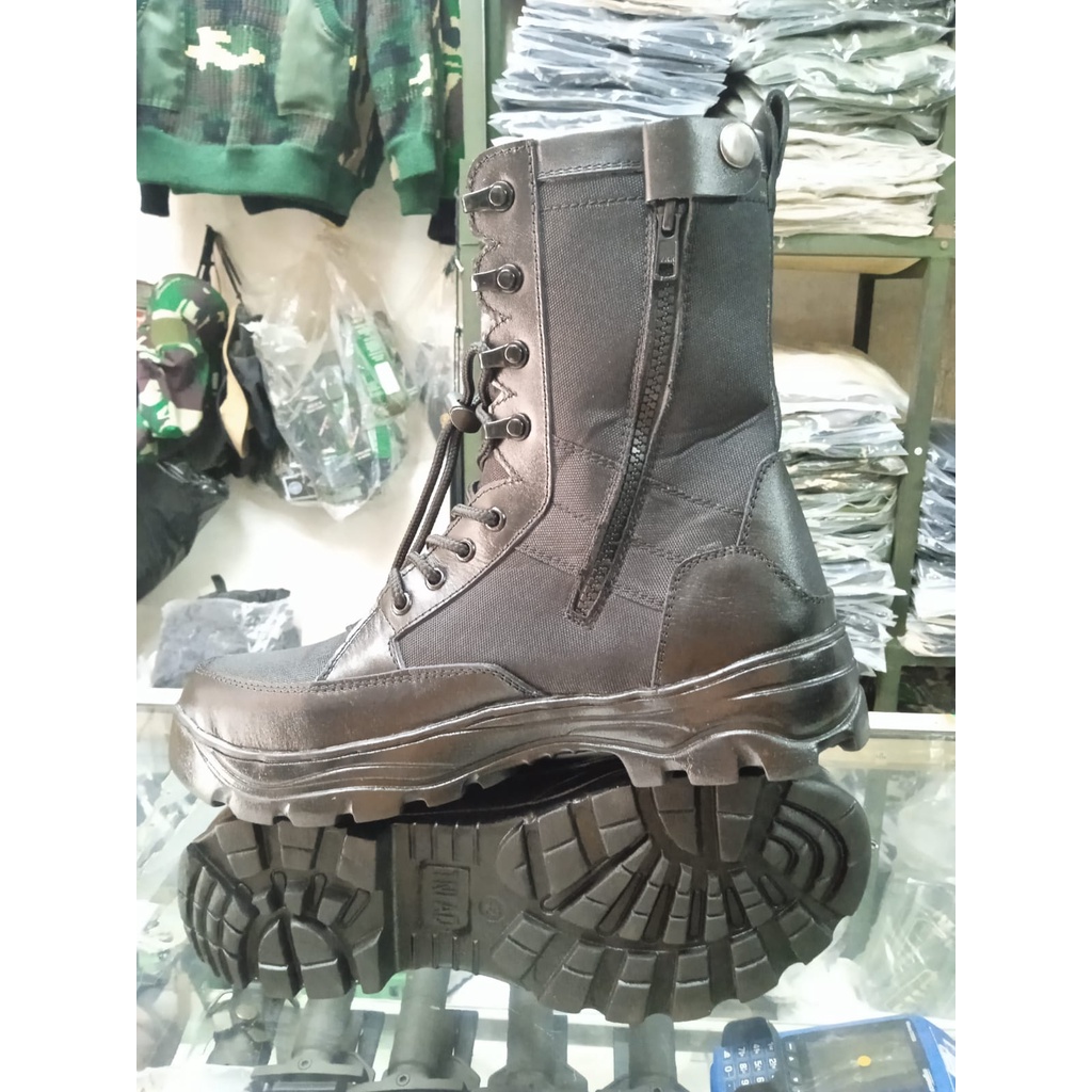 sepatu pdl resleting model weba produksi/tni-ad