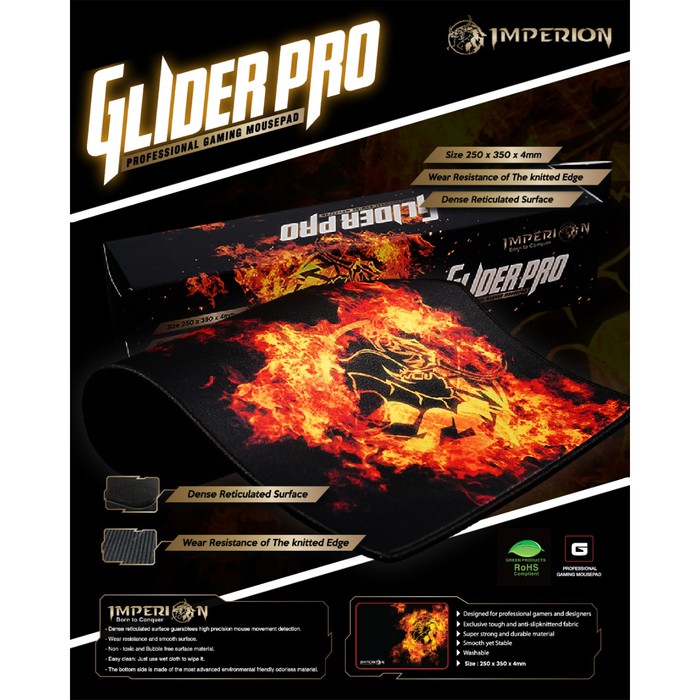 Mousepad Gaming Imperion Glider Pro 25 x 35 cm