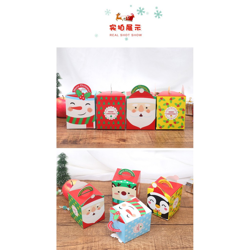 BXSQ box kotak permen papercup natal christmas bingkisan tempat hadiah - RUSA