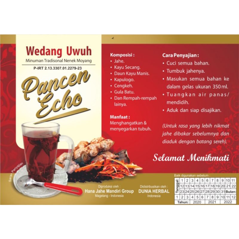 

Wedhang Uwuh Pancen Echo Minuman Tradisional Nenek Moyang