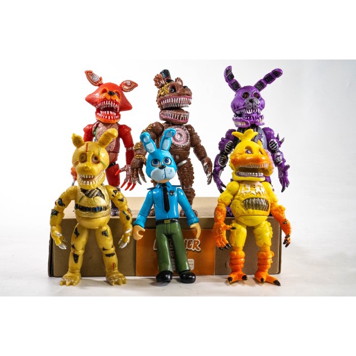 Figure Set Fnaf Mainan Beruang Fnaf Five Nights At Freddy 6 PCS TOPENG