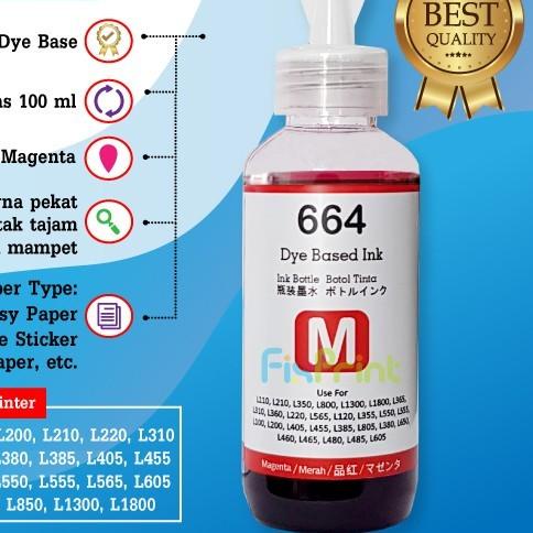 Tinta Epson Pengganti Original 664 Printer L120 L121 L550 L555 L565 - Hitam