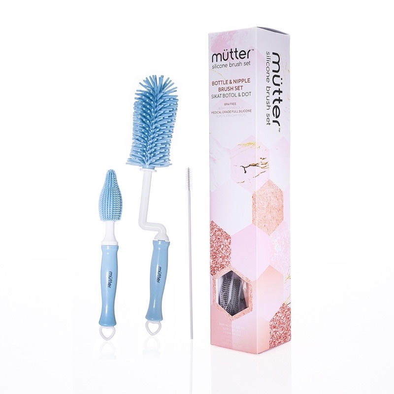 Mutter Sikat Botol Silicone Silikon Brush Bottle Nipple Sedotan