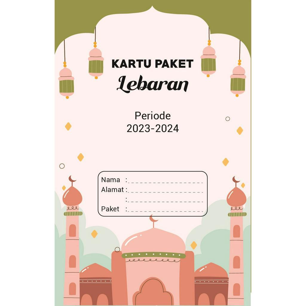 

KARTU PAKET LEBARAN / KARTU ARISAN LEBARAN / KARTU TABUNGAN HARI RAYA
