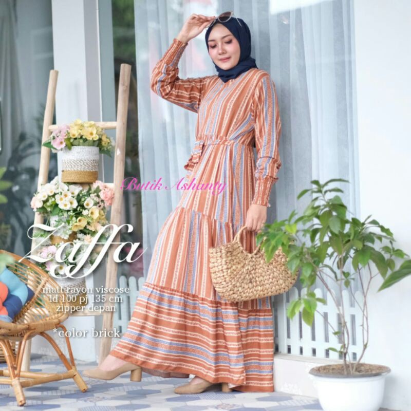 Maxi Dress // Gamis Zaffa By Butik Ashanty // Gamis Bahan Rayon Viscose