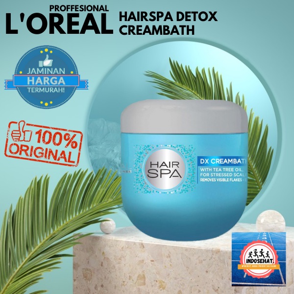 LOREAL Hair Spa Detox DX Creambath - Krimbat Perawatan Pembersih Kulit Kepala Rambut Berminyak Gatal Ketombe 500 ml