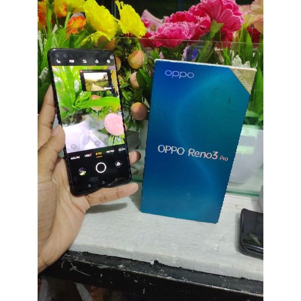 Oppo Reno3 pro 8/256gb Black fullset ori garansi aktif 2022