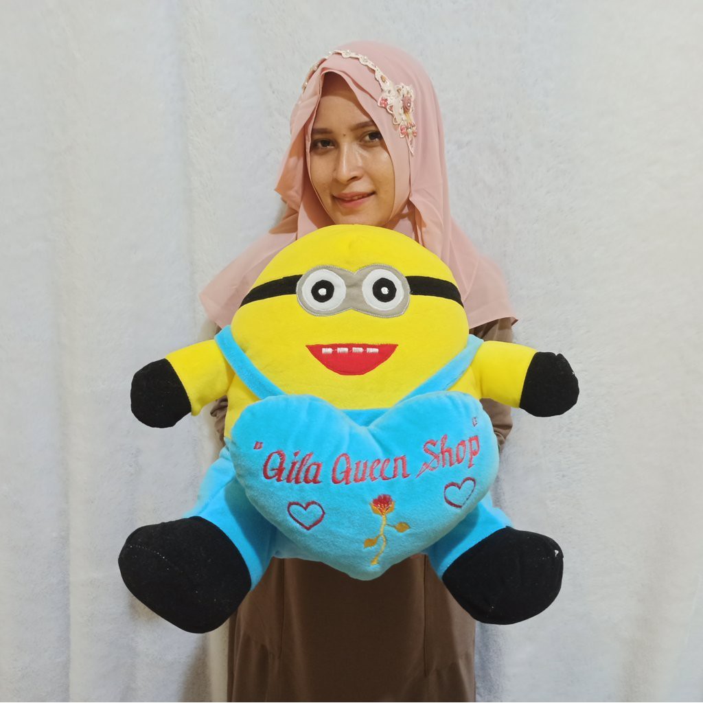 TERMURAH Boneka MINION XL 45cm bisa UKIR NAMA PO 2 HARIAN SAJA