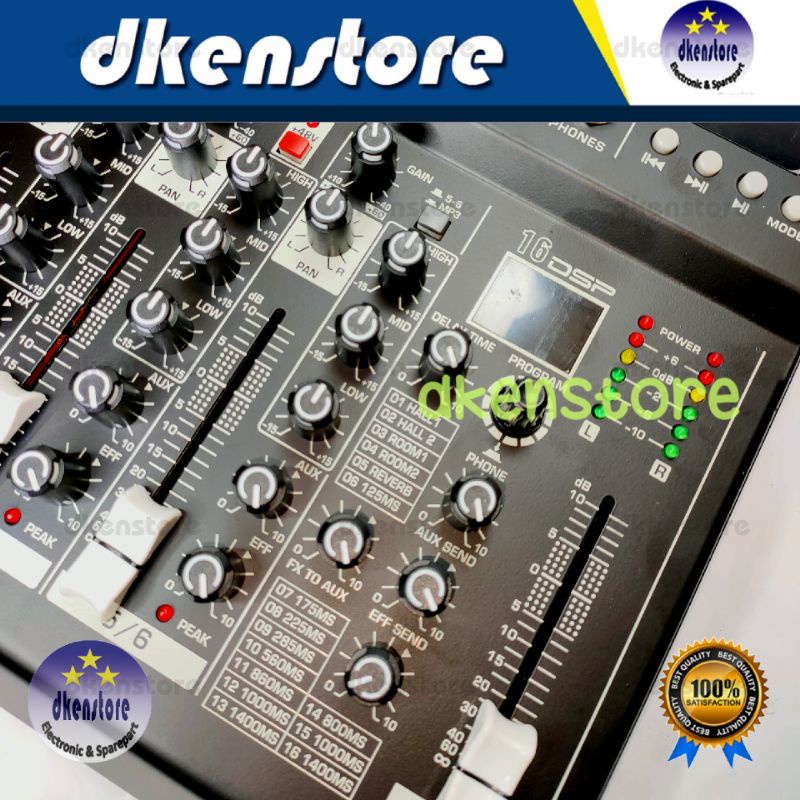 Mixer Ashley 6ch Supermix 402 New Super Mix Echo delay 16 DSP Mp3 Usb
