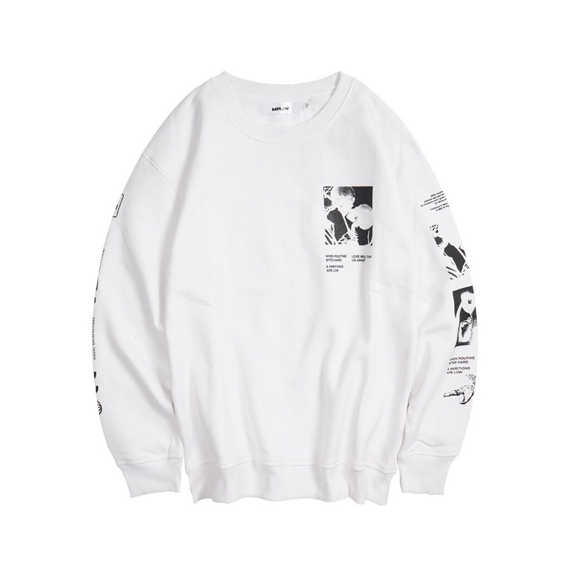 MRJN CREWNECK PUTIH LENGAN PANJANG