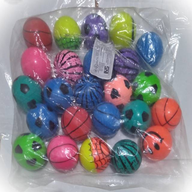 BOLA BEKEL BESAR MOTIF MIX ( DIAMETER 4 CM )