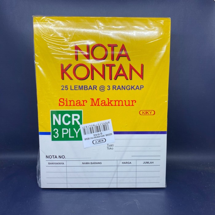 

CODE146 Nota Kontan Besar 3 Ply / Rangkap 3 KIKY (B3)
