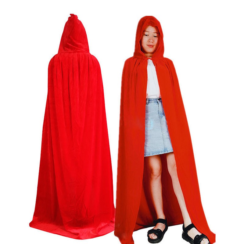 JB-03 jubah hitam merah velvet death reaper satan iblis vampir dracula cloak