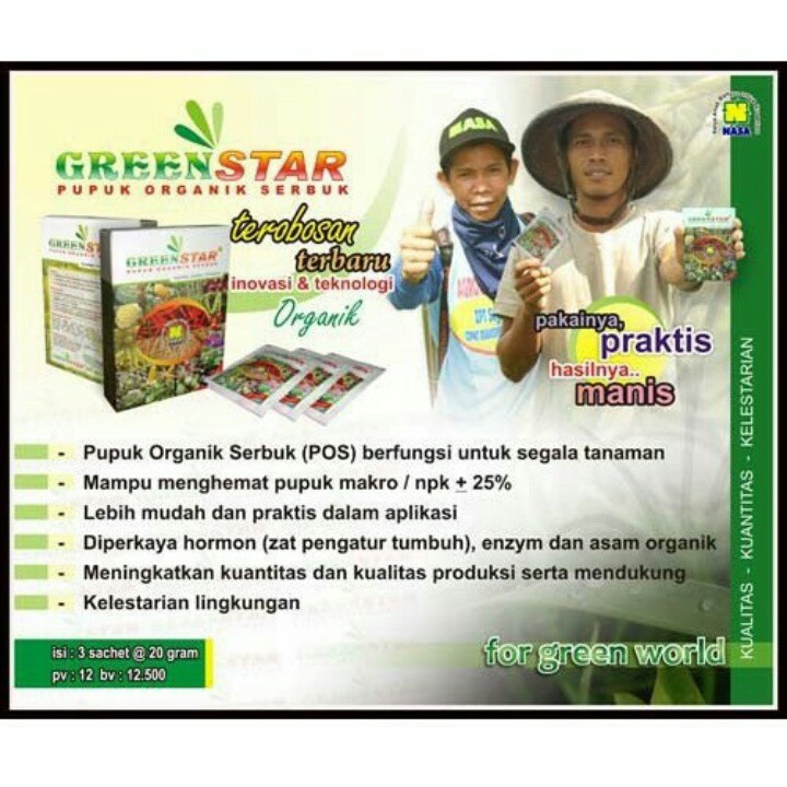 pupuk organik serbuk greenstar