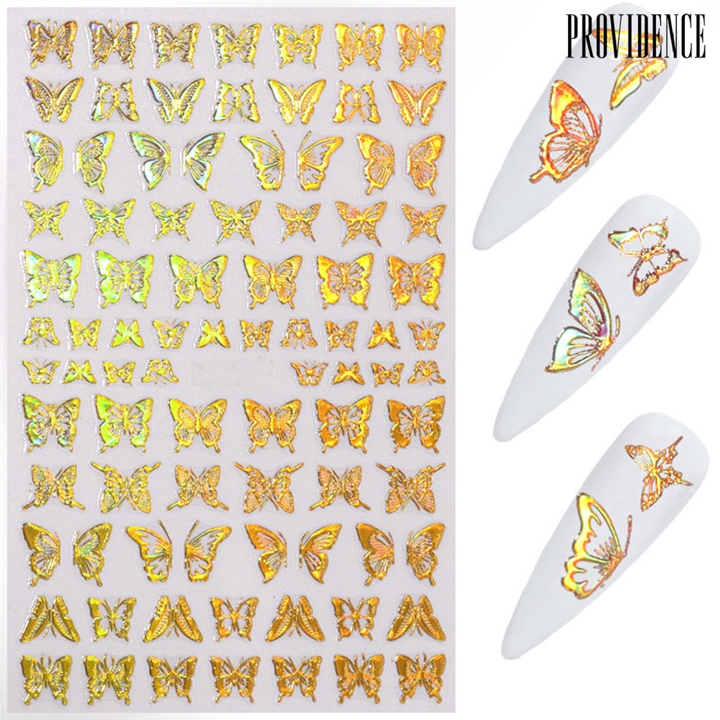 Providence 1 Sheet Manicure Decal Lightweight Harmless Delicate Butterfly Nail Art Transfer Sticker for Women
