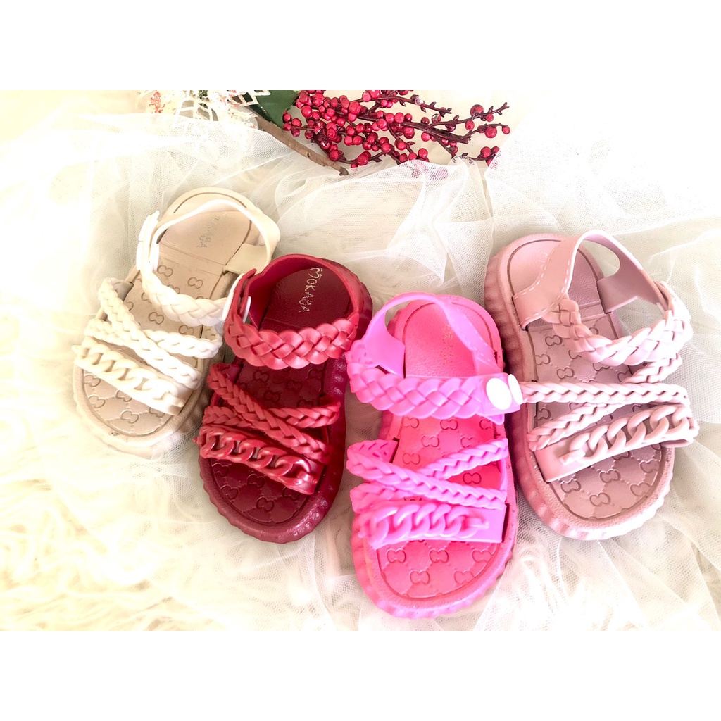 Sandal Anak Perempuan Import Tali Kepang Size 18-23