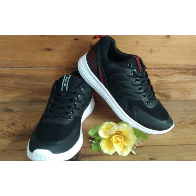 Sepatu pria Dans Indigo hitam/merah